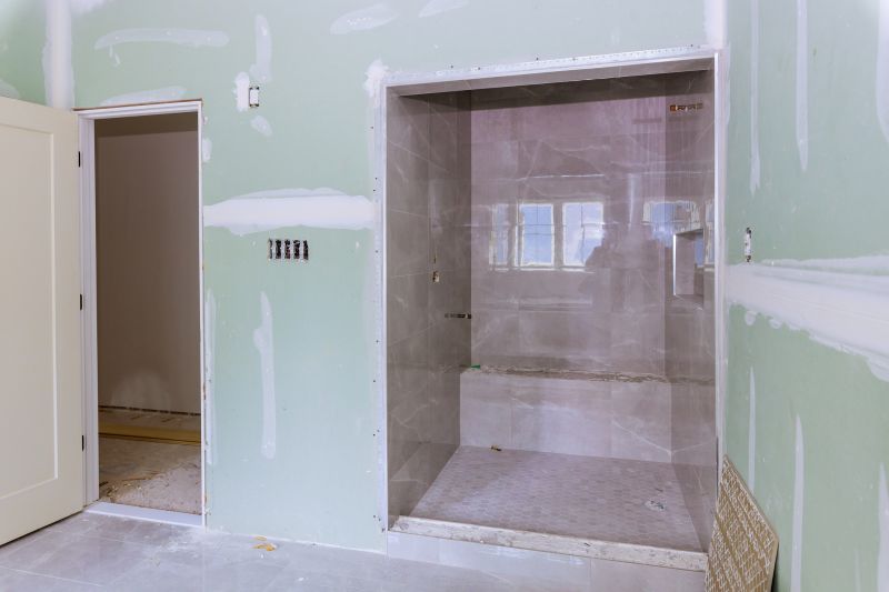 Contemporary Bathroom with Textured Tiles